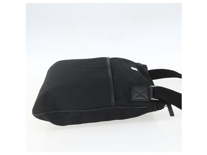 Borsa a Spalla GUCCI Nylon Nero Argento 141198 Auth hk3295 - vista 4