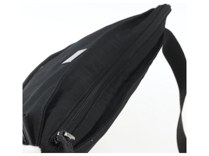Borsa a Spalla GUCCI Nylon Nero Argento 141198 Auth hk3295 - vista 6