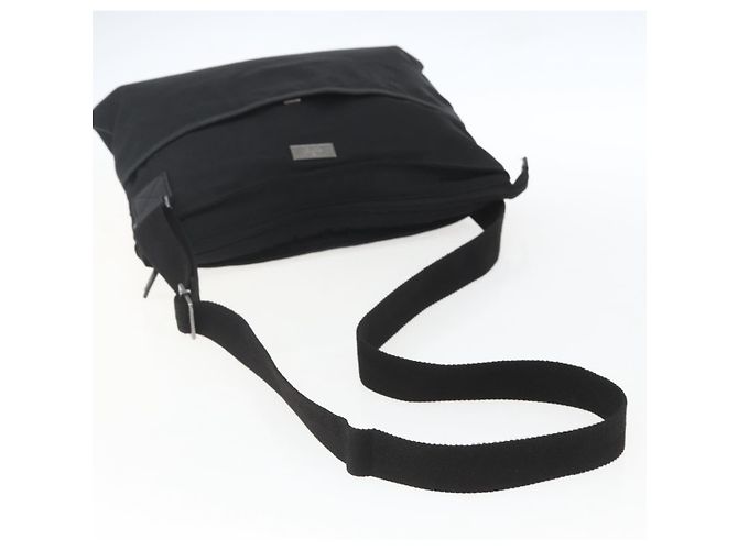 Borsa a Spalla GUCCI Nylon Nero Argento 141198 Auth hk3295 - vista 7