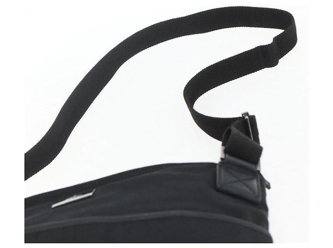 Borsa a Spalla GUCCI Nylon Nero Argento 141198 Auth hk3295 - vista 8