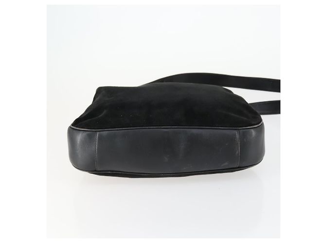 Bamboo Borsa a Mano GUCCI in Camoscio 2 in 1 Nero Oro 001 2404 1638 Auth 158529 D'oro - vista 5