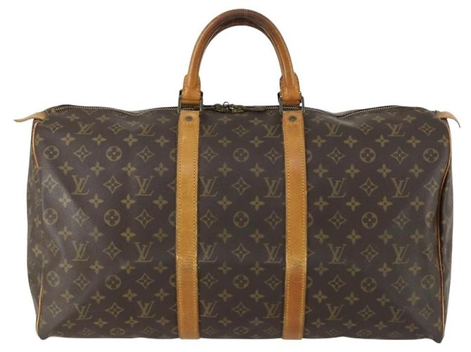 LOUIS VUITTON Borsa Boston Monogram Keepall 50 M41426 LV Auth 159270 Monogramma - vista 13