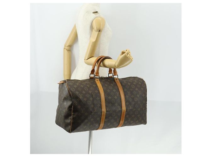 LOUIS VUITTON Borsa Boston Monogram Keepall 50 M41426 LV Auth 159270 Monogramma - vista 22