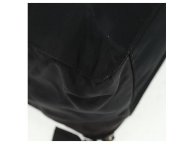 PRADA Borsa a mano in nylon nero argento Auth 161692 - vista 14