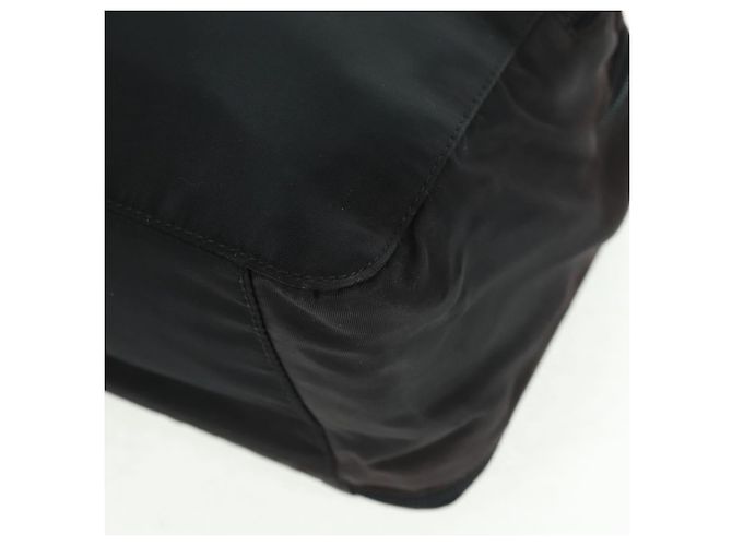 PRADA Borsa a mano in nylon nero argento Auth 161692 - vista 15