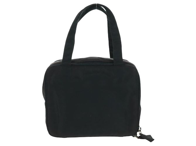 PRADA Borsa a mano in nylon nero argento Auth 161692 - vista 2