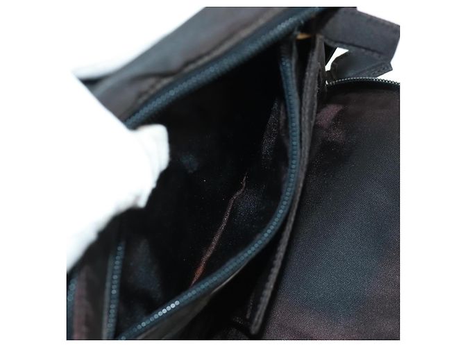 PRADA Borsa a mano in nylon nero argento Auth 161692 - vista 23