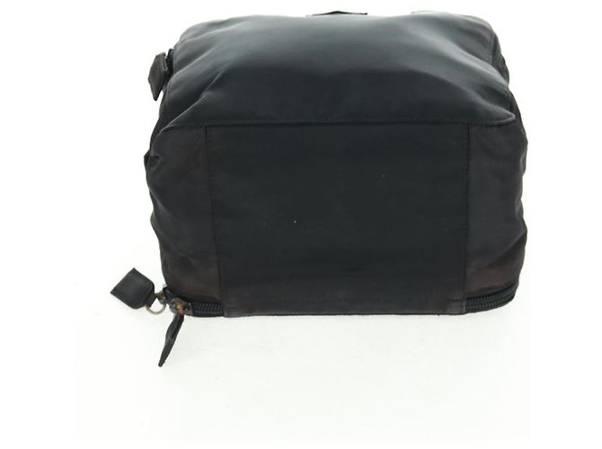 PRADA Borsa a mano in nylon nero argento Auth 161692 - vista 5