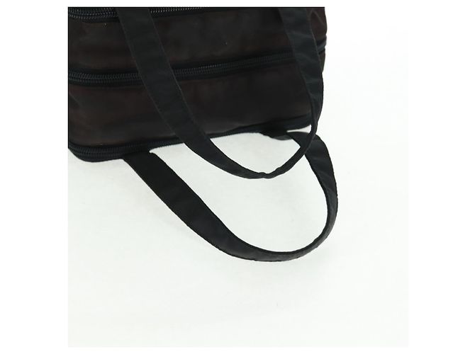 PRADA Borsa a mano in nylon nero argento Auth 161692 - vista 7