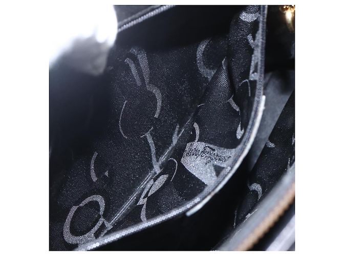 Borsa a Spalla Gancini in Pelle Nera e Oro Auth 161284 di Salvatore Ferragamo Nero D'oro - vista 20