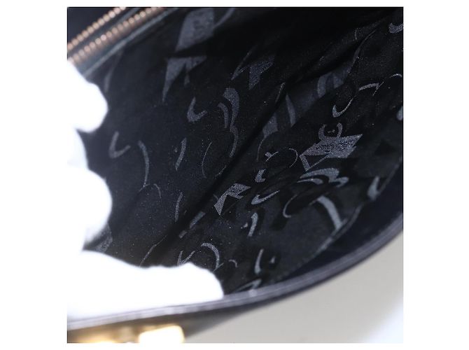 Borsa a Spalla Gancini in Pelle Nera e Oro Auth 161284 di Salvatore Ferragamo Nero D'oro - vista 22