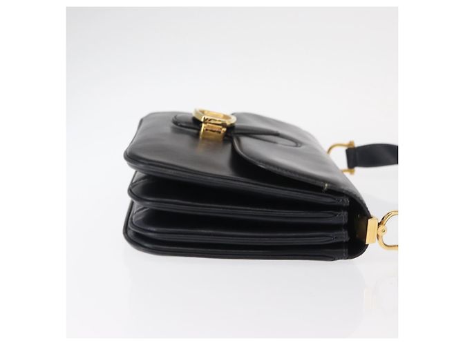 Céline Borsa a Spalla CELINE in Pelle Blu Navy Oro Auth 160702 D'oro - vista 3