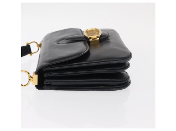 Céline Borsa a Spalla CELINE in Pelle Blu Navy Oro Auth 160702 D'oro - vista 4