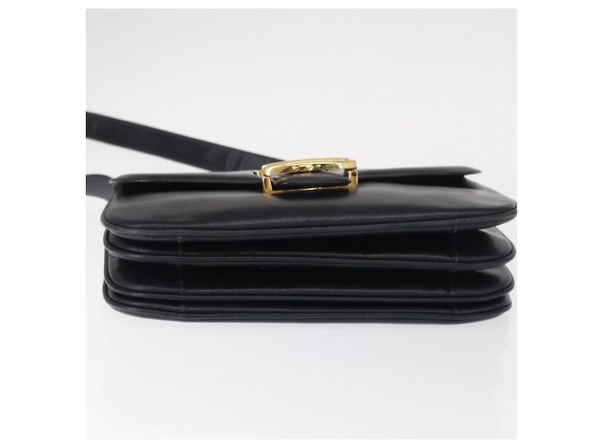 Céline Borsa a Spalla CELINE in Pelle Blu Navy Oro Auth 160702 D'oro - vista 5
