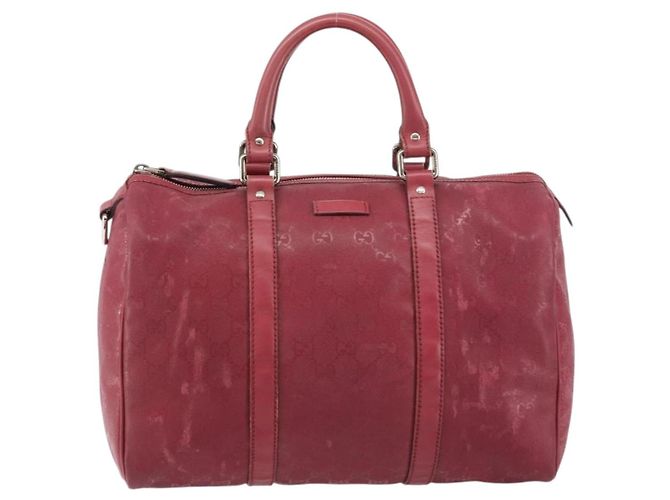 Borsa Boston in PVC GG Implementation di GUCCI Argento Rosa 193603 Auth 160604 - vista 13