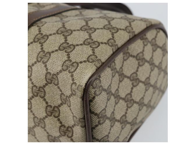 Bolsa de mão Gucci GG Supreme Web Sherry Line PVC Bege Ouro 24 012 3842 Auth 161028 Dourado - vista 15