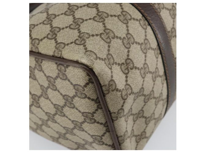 Bolsa de mão Gucci GG Supreme Web Sherry Line PVC Bege Ouro 24 012 3842 Auth 161028 Dourado - vista 16