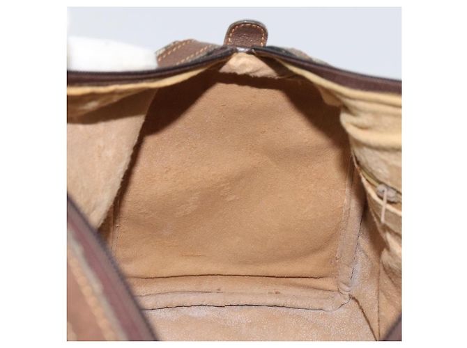 Bolsa de mão Gucci GG Supreme Web Sherry Line PVC Bege Ouro 24 012 3842 Auth 161028 Dourado - vista 20