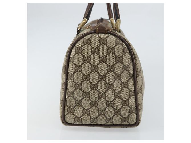 Bolsa de mão Gucci GG Supreme Web Sherry Line PVC Bege Ouro 24 012 3842 Auth 161028 Dourado - vista 4