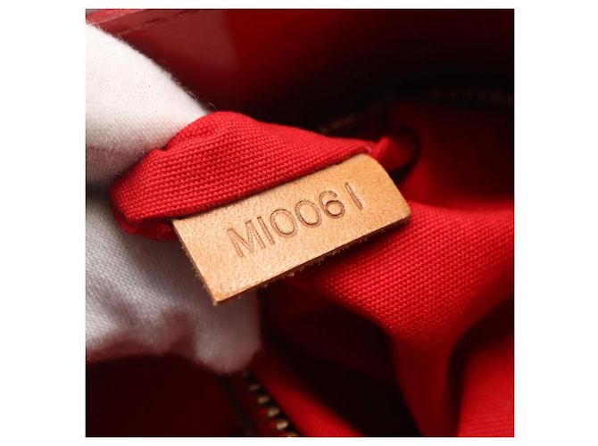 LOUIS VUITTON Monogram Vernis Reade PM Borsa a Mano Rossa M91088 LV Auth hk3277 Rosso - vista 12