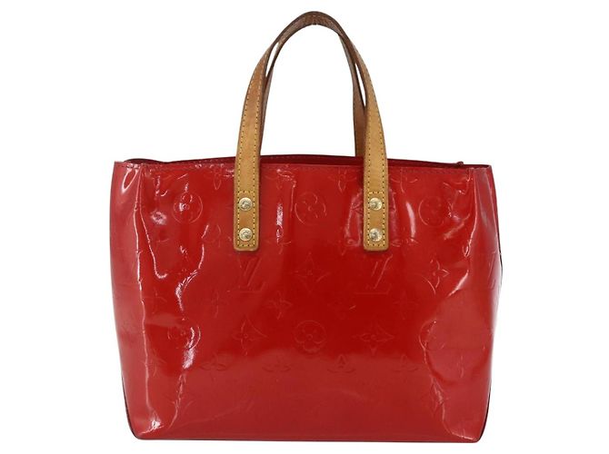 LOUIS VUITTON Monogram Vernis Reade PM Borsa a Mano Rossa M91088 LV Auth hk3277 Rosso - vista 13