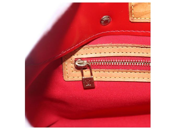 LOUIS VUITTON Monogram Vernis Reade PM Borsa a Mano Rossa M91088 LV Auth hk3277 Rosso - vista 17