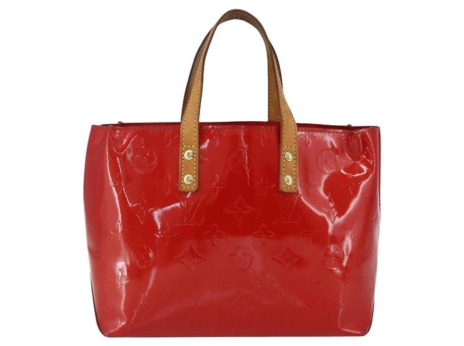 LOUIS VUITTON Monogram Vernis Reade PM Borsa a Mano Rossa M91088 LV Auth hk3277 Rosso - vista 2