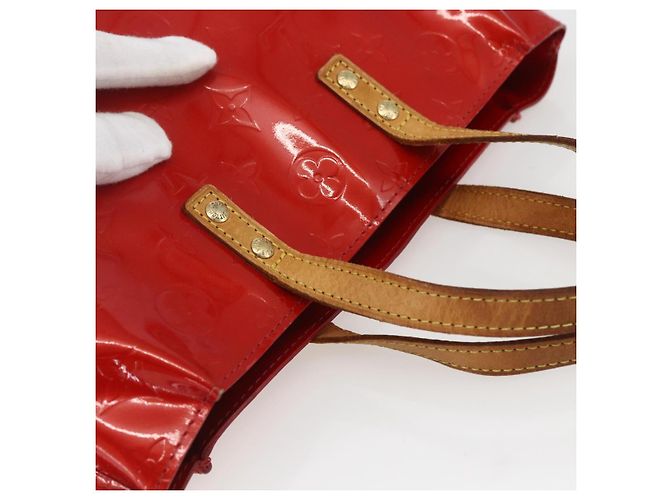LOUIS VUITTON Monogram Vernis Reade PM Borsa a Mano Rossa M91088 LV Auth hk3277 Rosso - vista 6