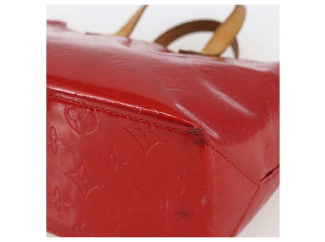 LOUIS VUITTON Monogram Vernis Reade PM Borsa a Mano Rossa M91088 LV Auth hk3277 Rosso - vista 9