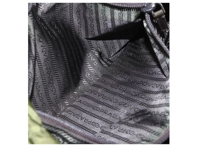 PRADA Tote Bag aus Nylon Khaki Silber authentisch 161778 - Ansicht 22