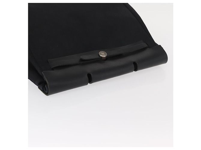 Hermès HERMES Borsa a Mano Herbag MM Tela Pelle Nera Argento Auth gh1501 Nero - vista 5