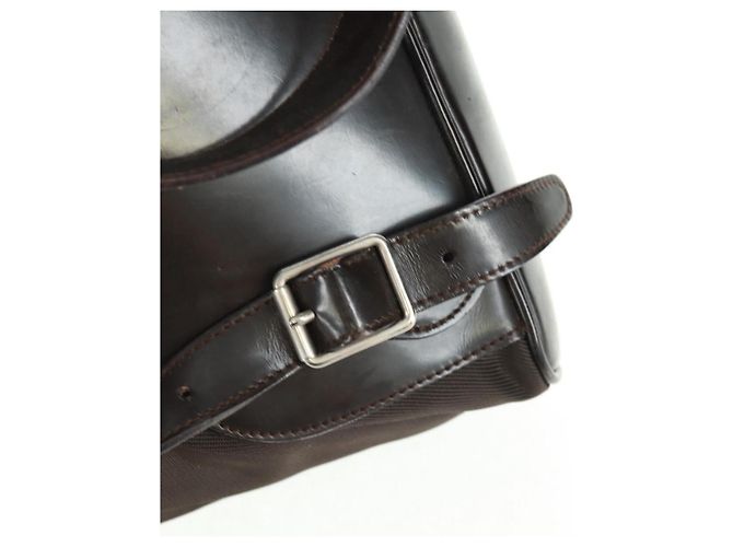 Zaino in nylon marrone e argento GUCCI Bamboo 003 1119 0016 Auth 161351 - vista 16