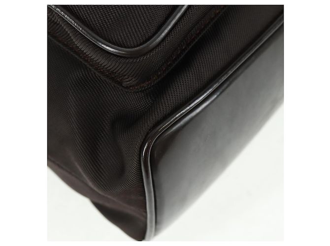 Zaino in nylon marrone e argento GUCCI Bamboo 003 1119 0016 Auth 161351 - vista 18