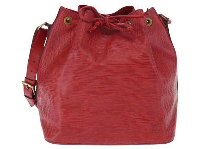 Noe LOUIS VUITTON Borsa a Spalla Petit Noé Epi Rossa M44107 LV Auth 159331 Rosso - vista 13