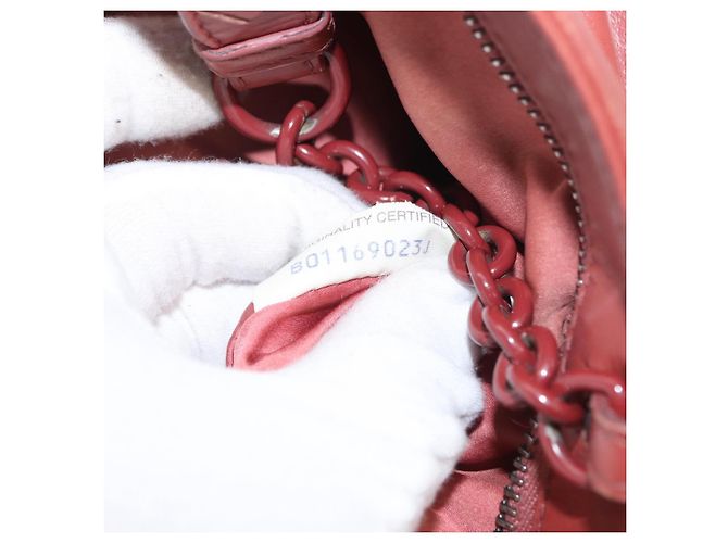 Borsa a Spalla in Pelle Bottega Veneta con Catena Rossa Auth 161765 - vista 12