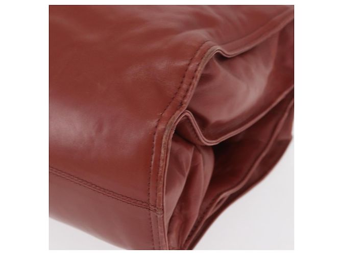 Borsa a Spalla in Pelle Bottega Veneta con Catena Rossa Auth 161765 - vista 14
