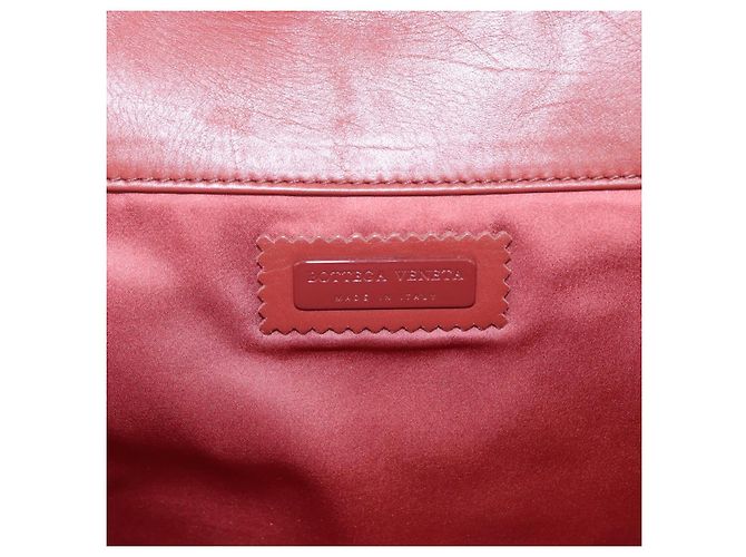 Borsa a Spalla in Pelle Bottega Veneta con Catena Rossa Auth 161765 - vista 18
