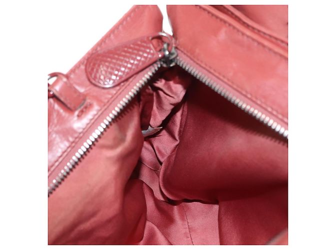 Borsa a Spalla in Pelle Bottega Veneta con Catena Rossa Auth 161765 - vista 23