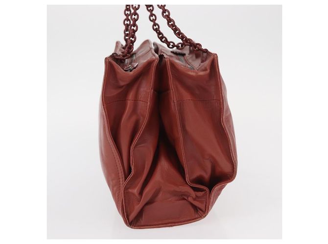 Borsa a Spalla in Pelle Bottega Veneta con Catena Rossa Auth 161765 - vista 3
