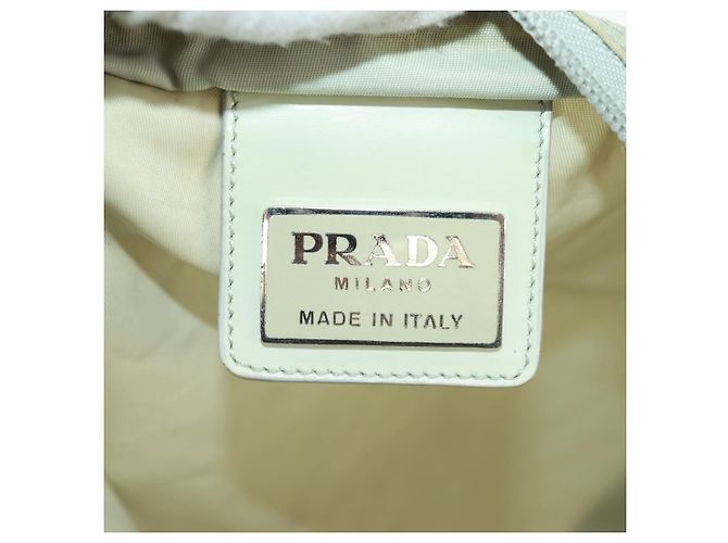 Borsa a Spalla PRADA in Nylon Grigio Auth 160842 Marrone - vista 22