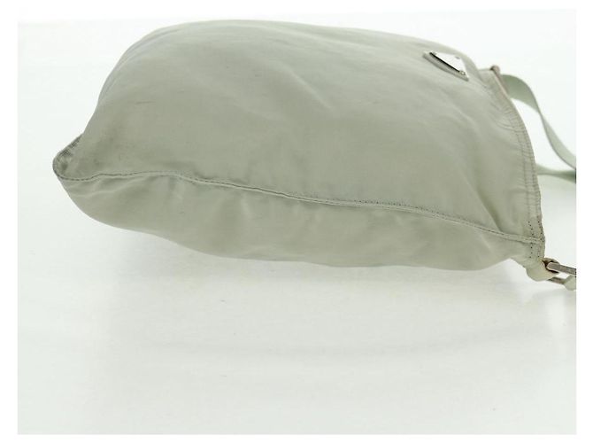 Borsa a Spalla PRADA in Nylon Grigio Auth 160842 Marrone - vista 5
