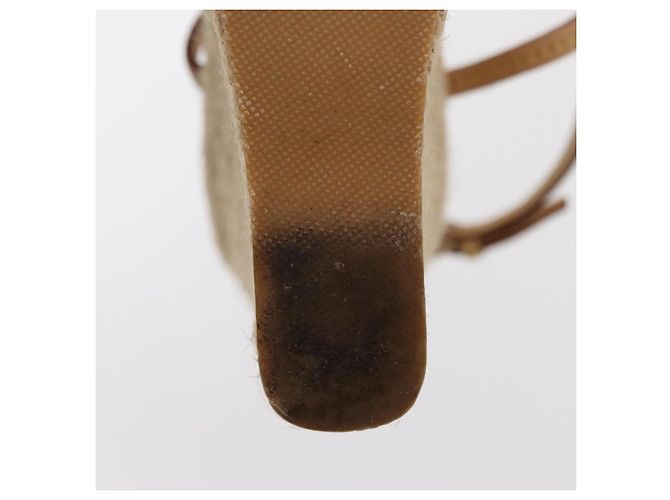 Sandali Espadrilles Raffia Beige LV Auth della linea Crociera LOUIS VUITTON ti3630 - vista 11