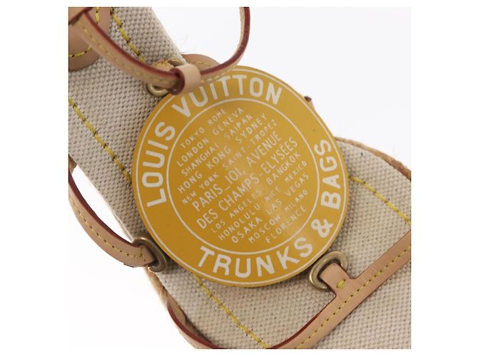 Sandali Espadrilles Raffia Beige LV Auth della linea Crociera LOUIS VUITTON ti3630 - vista 16