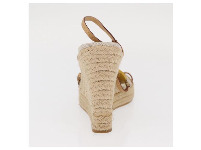 Sandali Espadrilles Raffia Beige LV Auth della linea Crociera LOUIS VUITTON ti3630 - vista 33