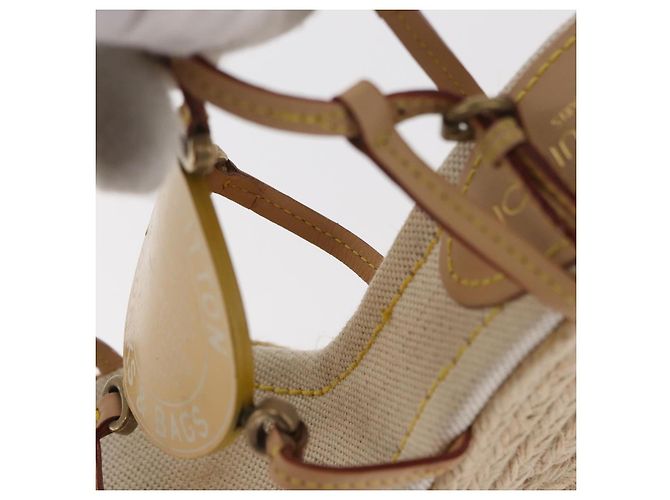 Sandali Espadrilles Raffia Beige LV Auth della linea Crociera LOUIS VUITTON ti3630 - vista 39
