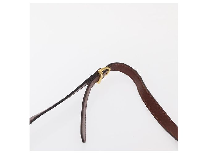 Borsa a Spalla Gancini in Pelle Marrone Oro Auth 159579 di Salvatore Ferragamo - vista 14