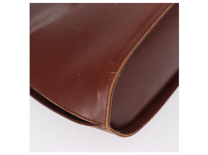 Borsa a Spalla Gancini in Pelle Marrone Oro Auth 159579 di Salvatore Ferragamo - vista 16