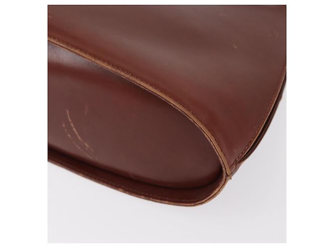 Borsa a Spalla Gancini in Pelle Marrone Oro Auth 159579 di Salvatore Ferragamo - vista 17