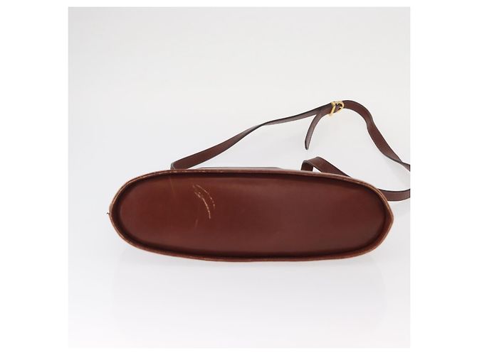 Borsa a Spalla Gancini in Pelle Marrone Oro Auth 159579 di Salvatore Ferragamo - vista 5