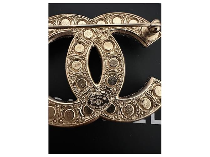 Spilla Chanel con Perle e Strass Oro Gold hardware - vista 7